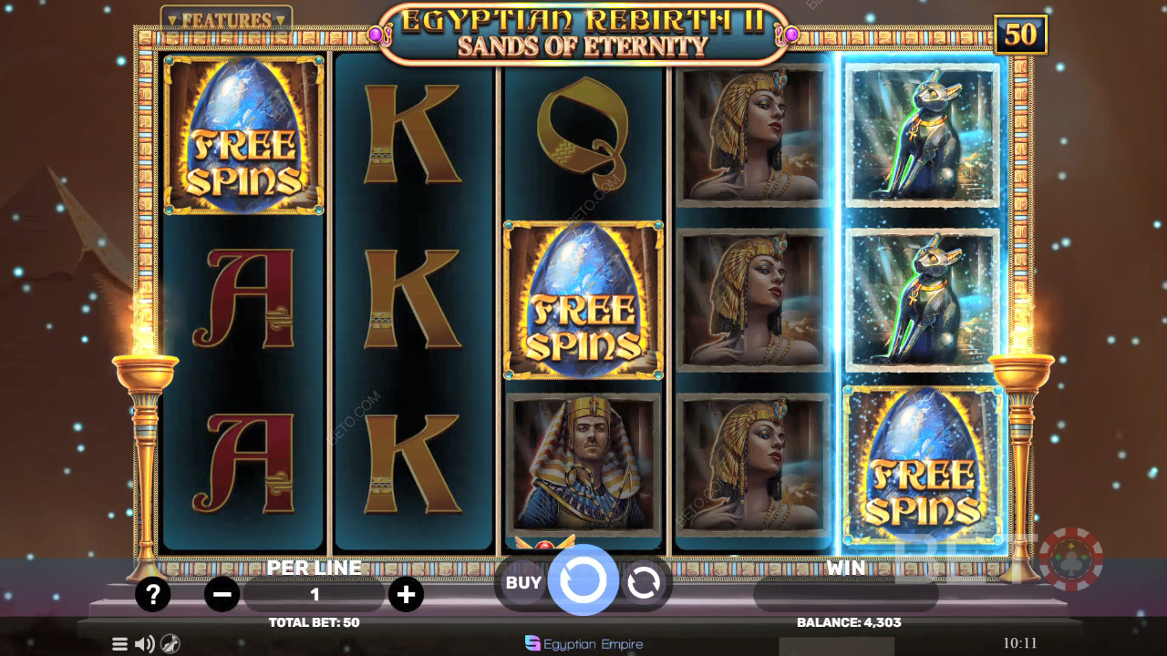 Egyptisk Genfødsel 2 - Evighedens Sand Anmeldelse af BETO Slots