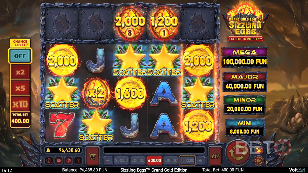 Sizzling Eggs Grand Gold Edition anmeldelse fra BETO Slots