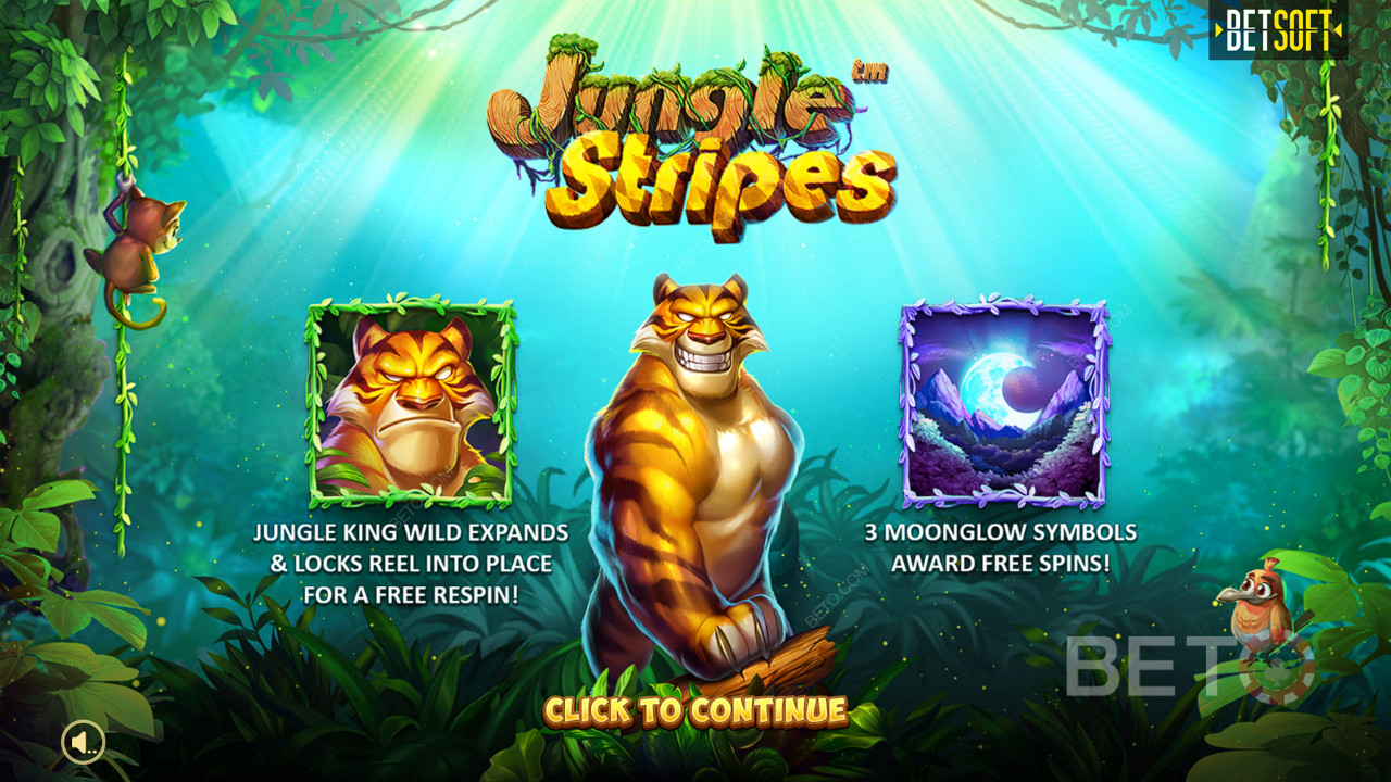 Nyd Ekspanderende Wilds, Genspil og Gratis Spins i Jungle Stripes spilleautomaten
