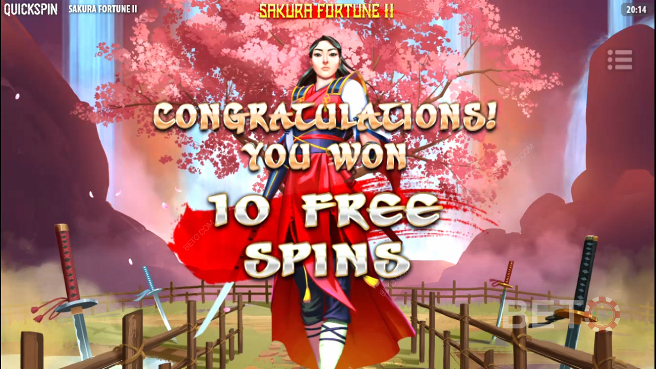 Free Spins er den mest spændende funktion i Sakura Fortune 2