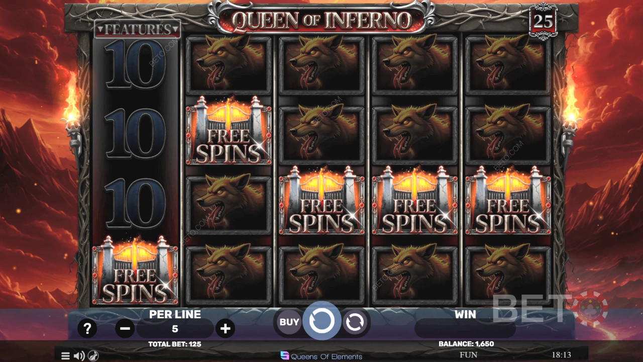 Dronningen af Inferno Anmeldelse fra BETO Slots