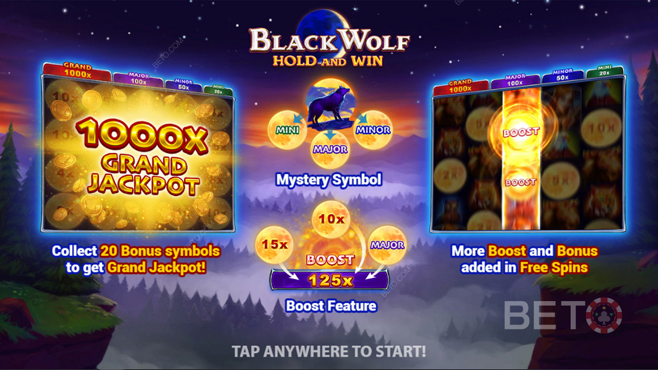 Spil i dag og vind Black Wolf Hold & Win bonusser