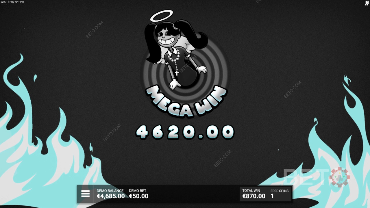 Vind 13.333x din indsats i Pray For Three spilleautomaten!