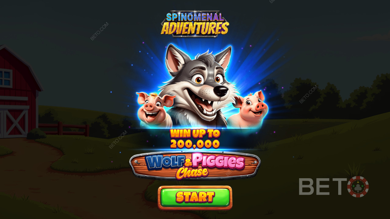Vind 2.000x din indsats i Wolf & Piggies Chase videoslot!