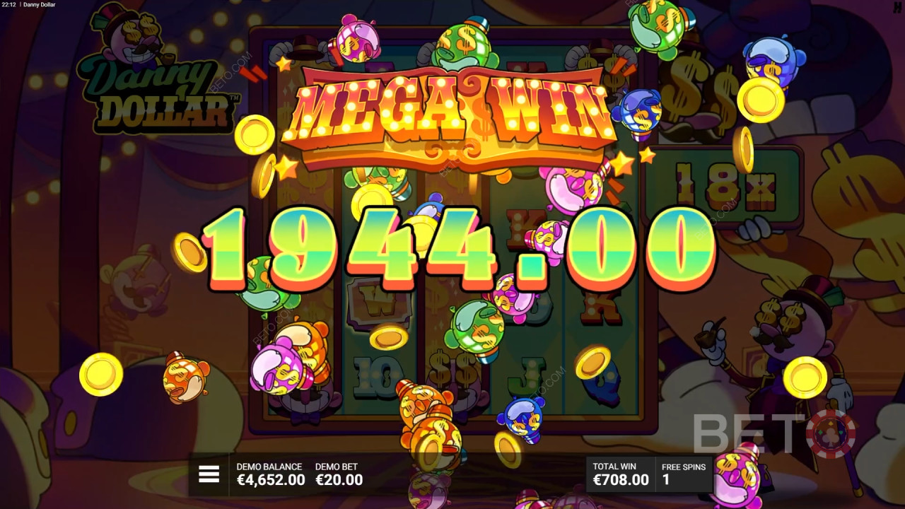 Bonusfunktioner Forklaret i Danny Dollar af Hacksaw Gaming