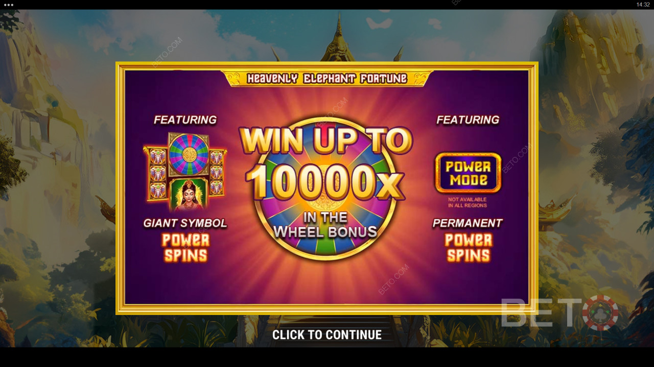 Vind 10.000x dit indsats i Heavenly Elephant Fortune spilleautomaten!