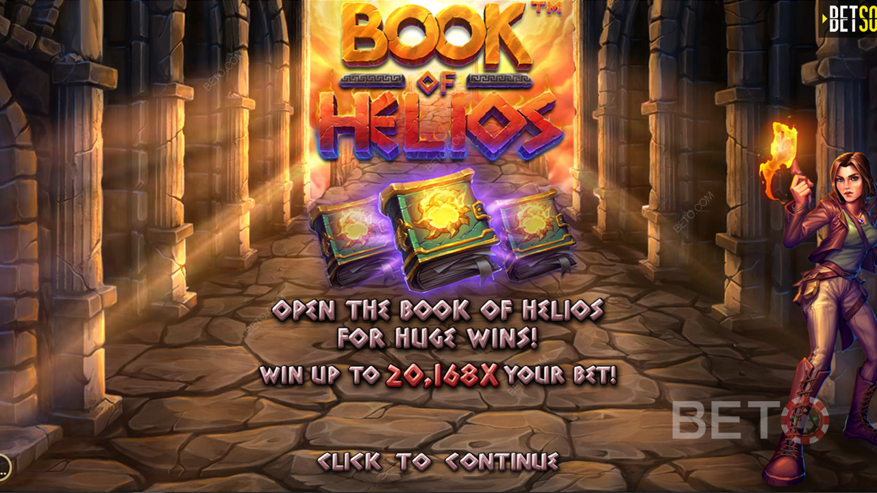 Vind over 20.000 gange din indsats i Book of Helios spilleautomat