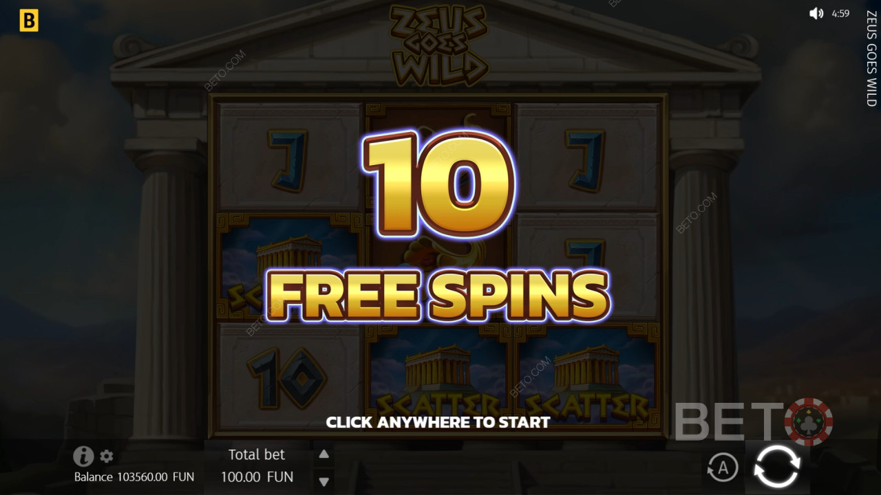 Bonusfunktioner Forklaret i Zeus Goes Wild fra BGaming