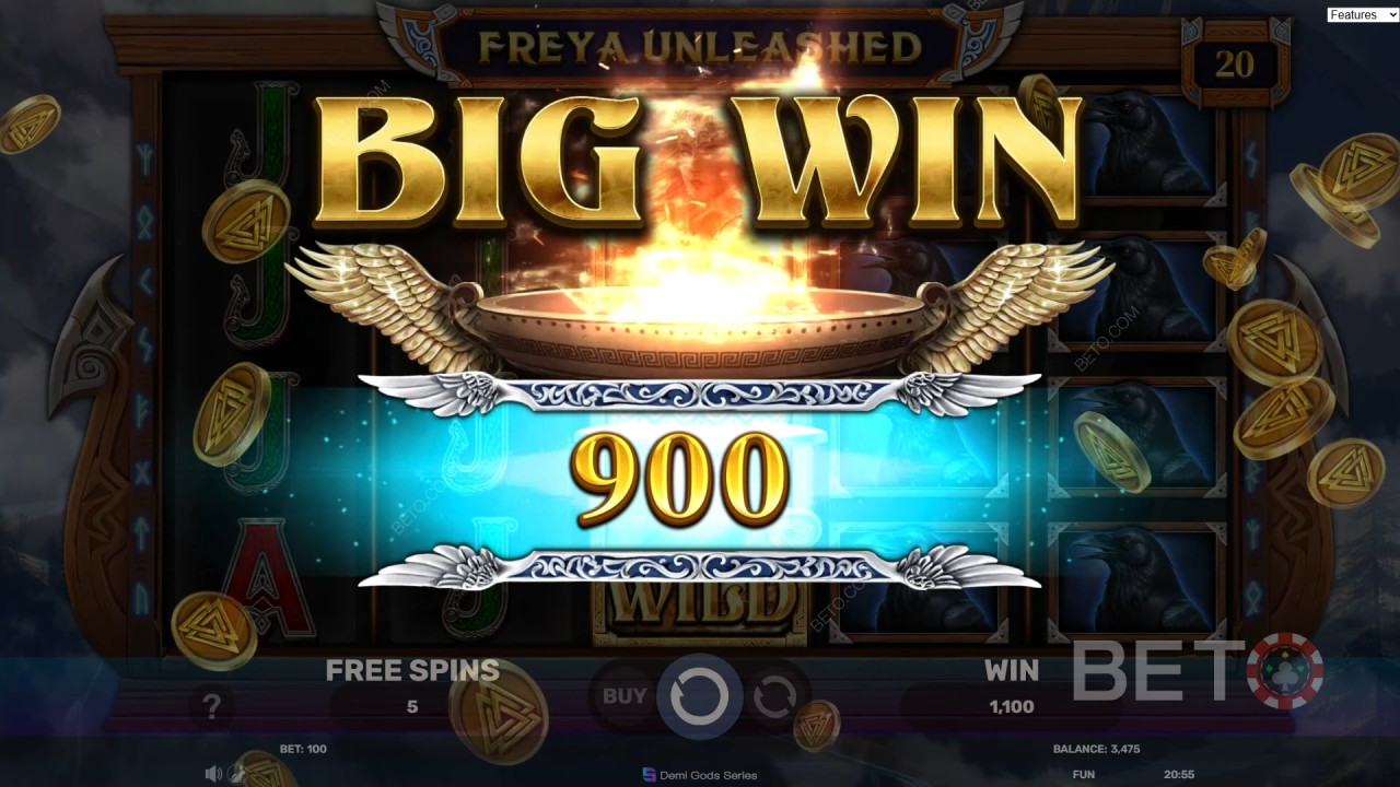 Vind 3.000x din indsats i Freya Unleashed spilleautomaten!