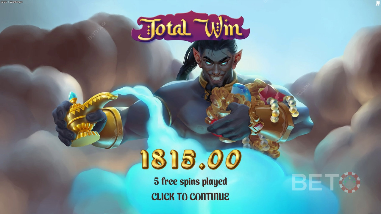 Vind 10.000x din indsats i Wishbringer spilleautomaten!