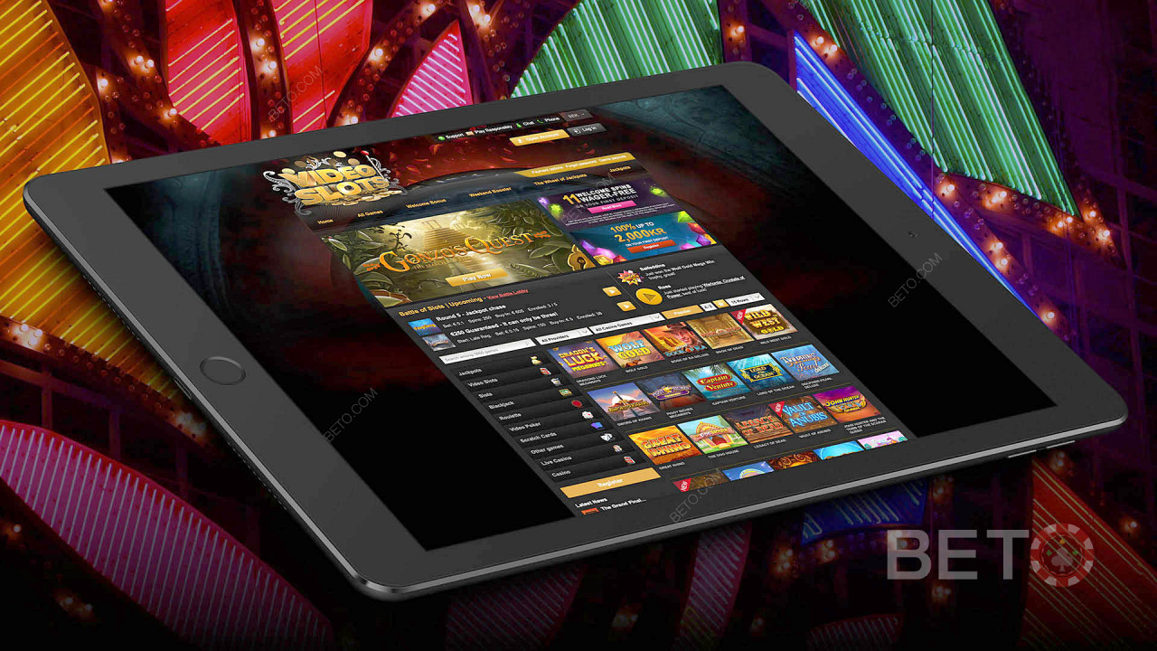 Mobilt VideoSlot casino - tablets, smartphones
