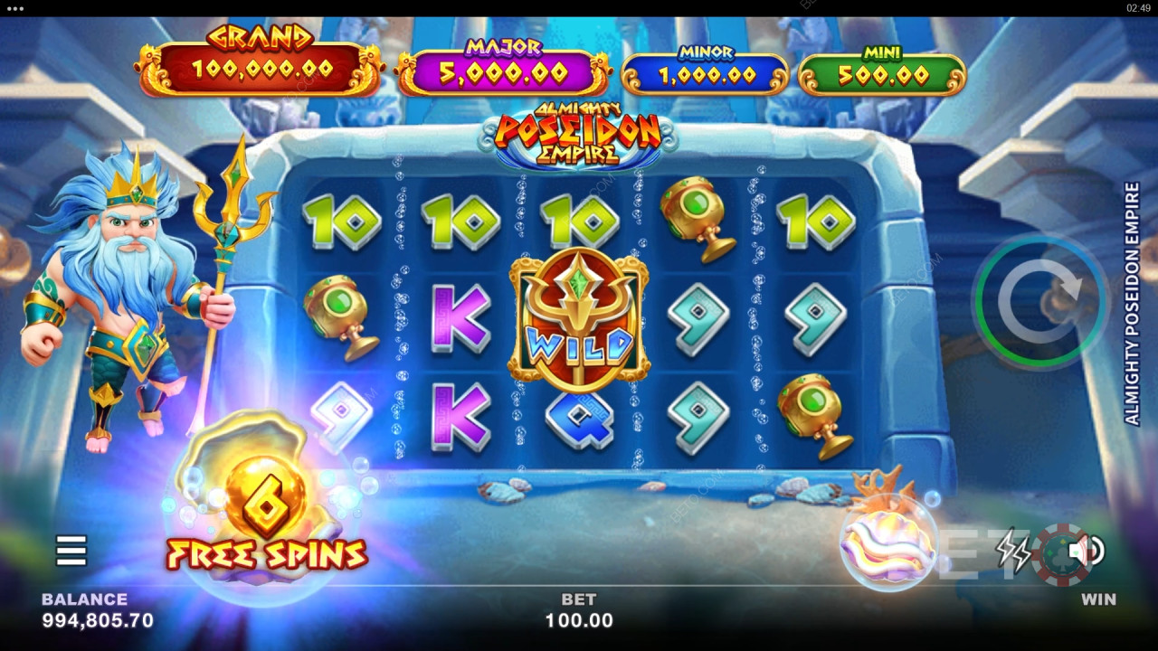 Almighty Poseidon Empire Anmeldelse af BETO Spilleautomater