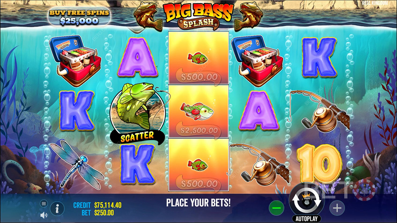 Nyd det velkendte fisketema med nye funktioner i Big Bass Splash automaten
