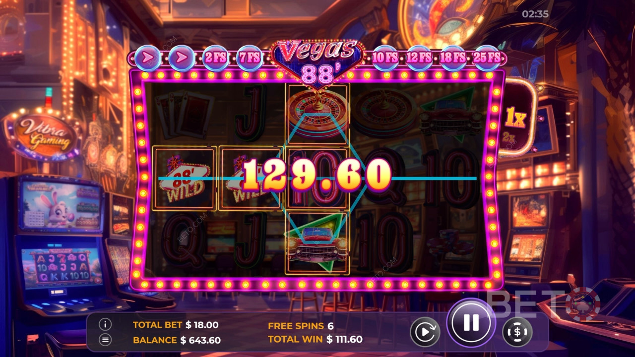 Sådan spiller du Vibra Gamings Vegas 88