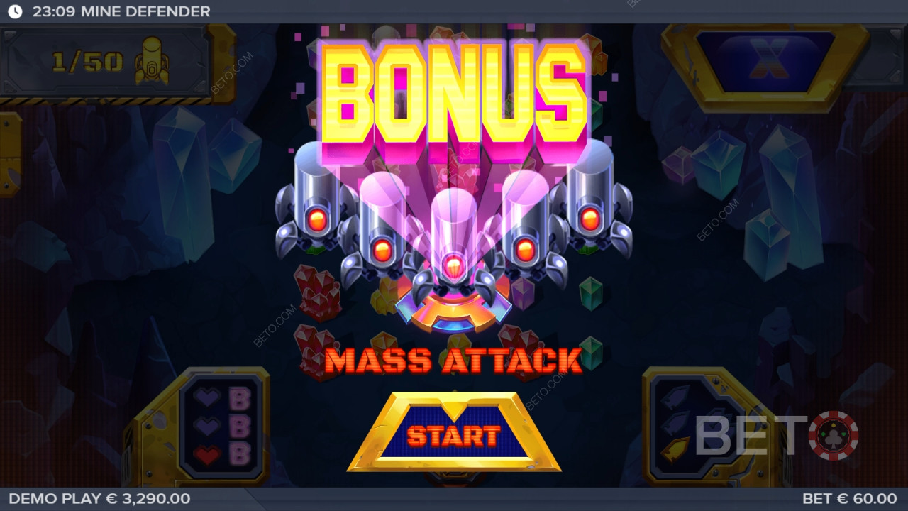 Vind 10.000x din indsats i Mine Defender spilleautomaten!