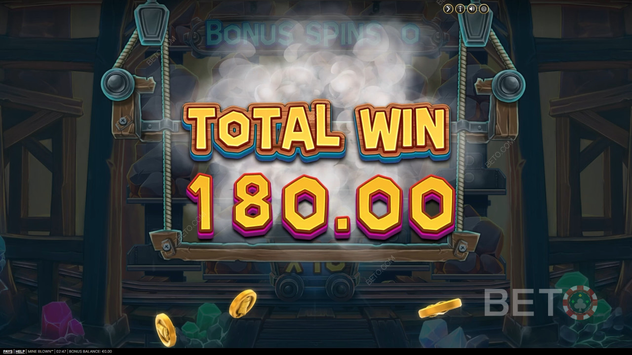 Vind 2.484x din indsats i Mine Blown spilleautomaten!