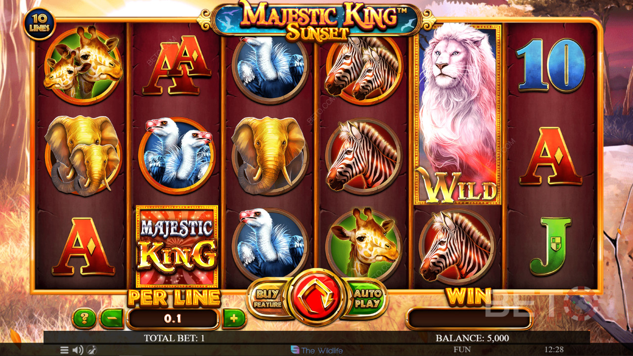 Majestic King Sunset: Høj volatilitet og 96% RTP i kongelig stil