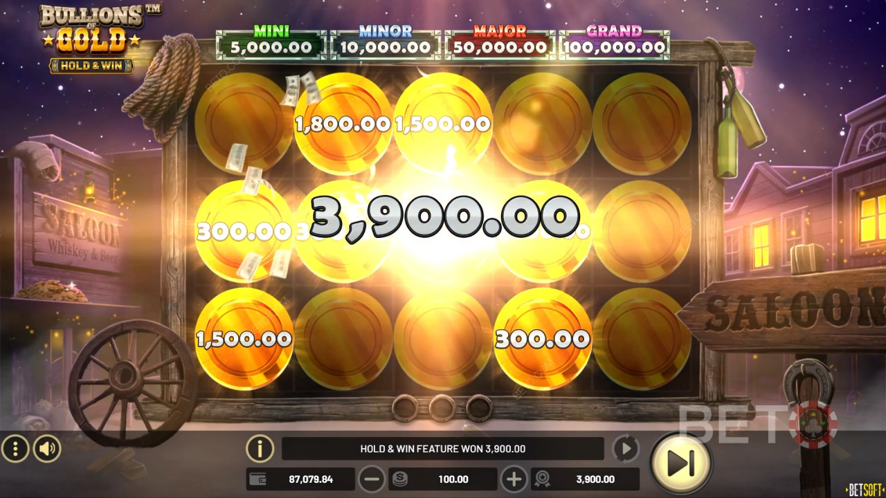 Vind 5.000x din indsats i Bullions of Gold spilleautomaten!