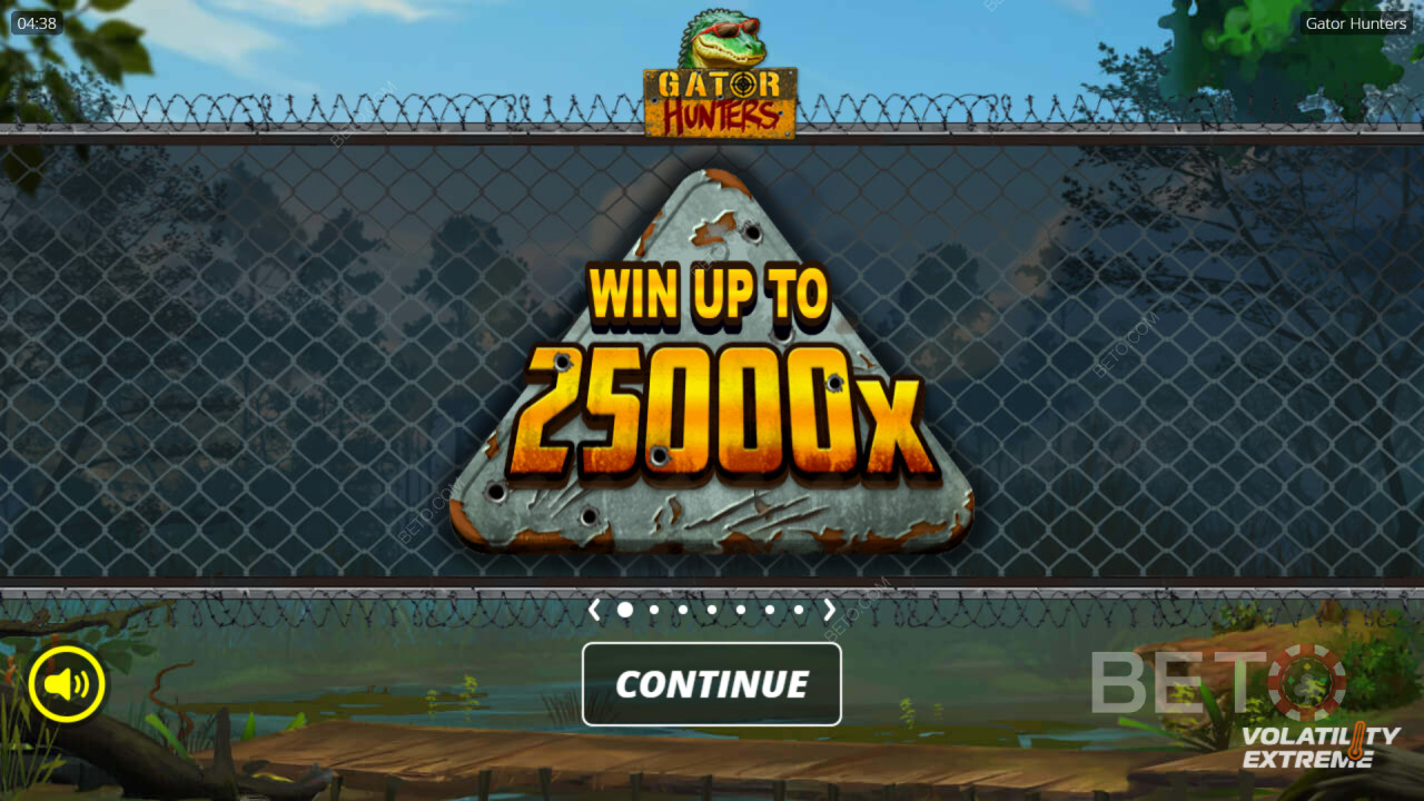 Vind 25.000x din indsats i Gator Hunters spilleautomaten!