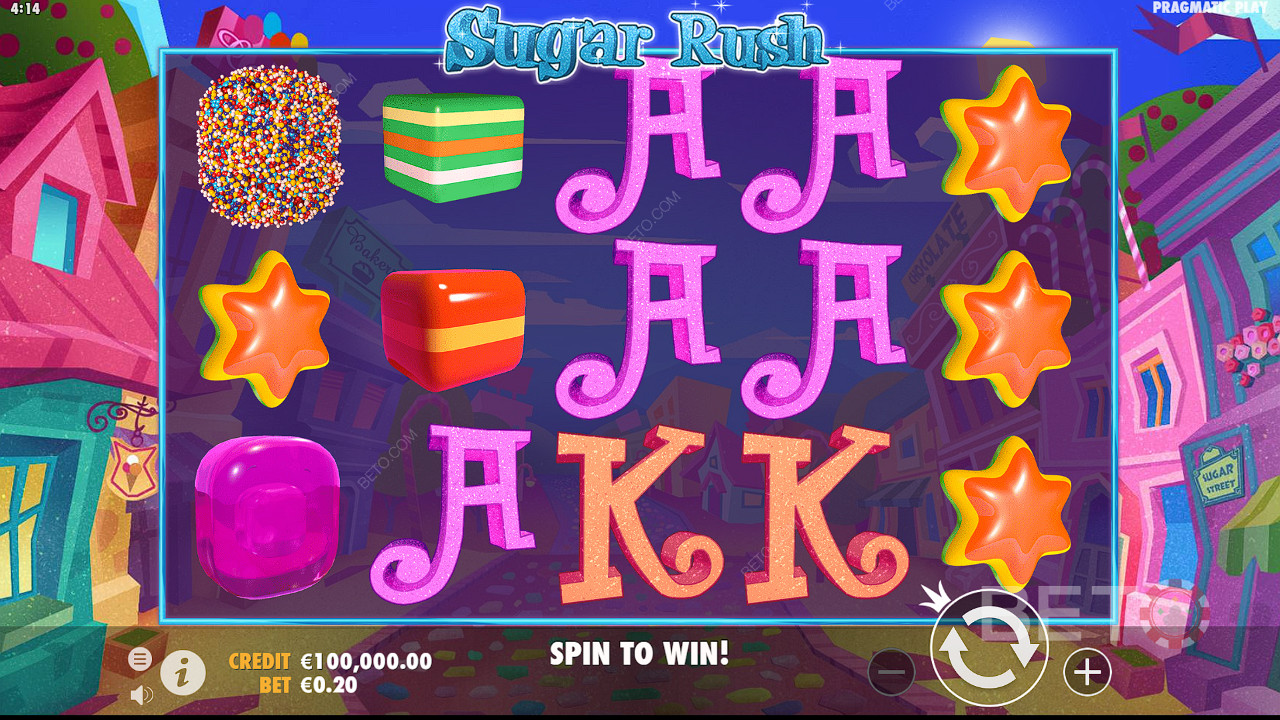 Nyd et sødt og smukt tema på Sugar Rush spilleautomaten