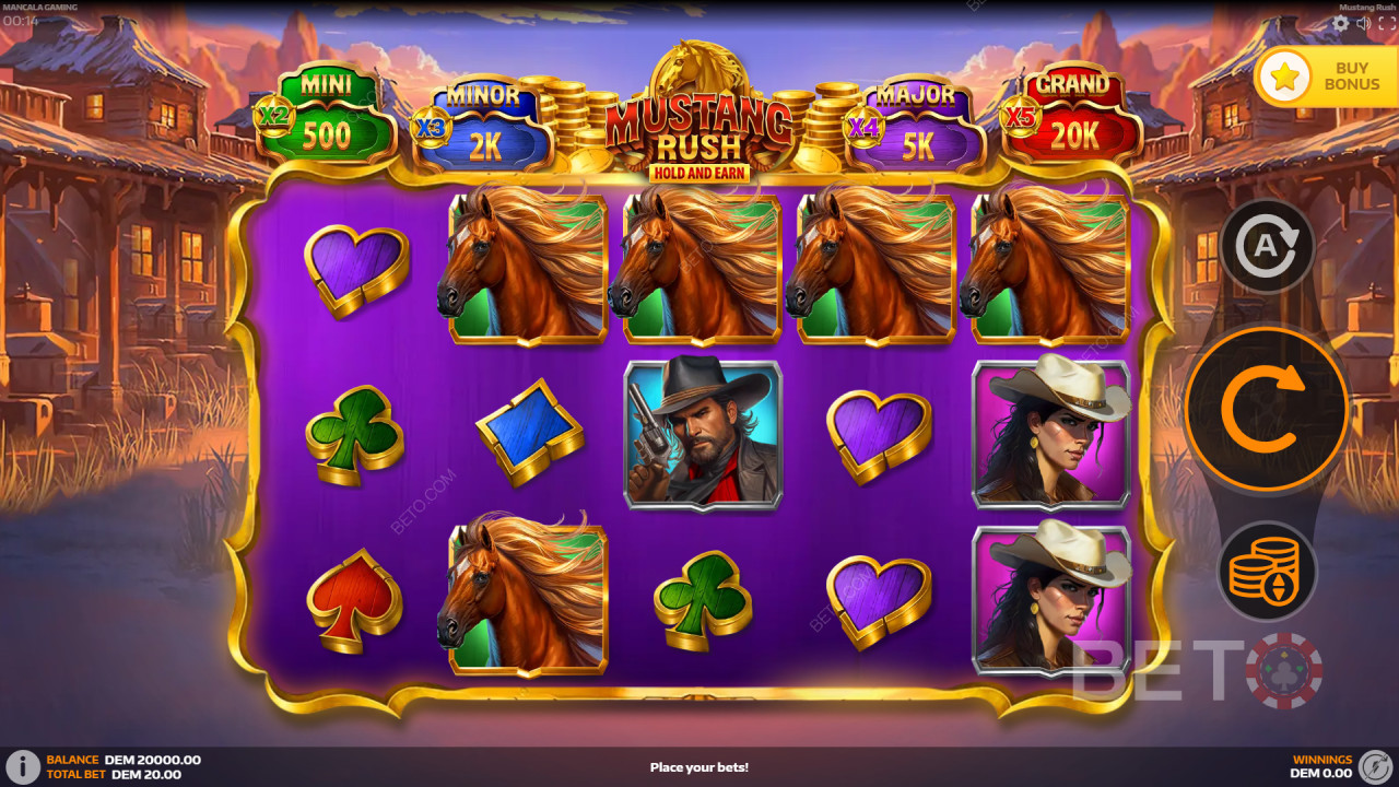Sådan spiller du Mustang Rush fra Mancala