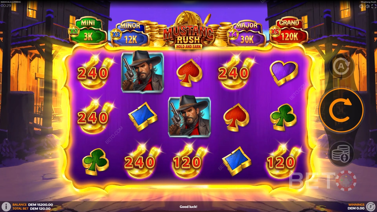 Mustang Rush Anmeldelse af BETO Spilleautomater