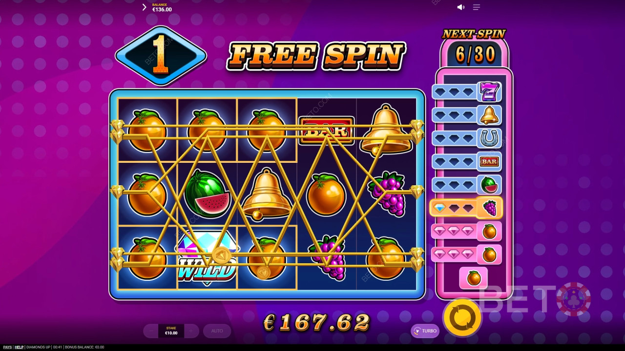 Diamonds Up Anmeldelse af BETO Spilleautomater