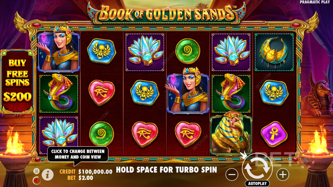 Klik på Køb Gratis Spins for at aktivere bonussen
