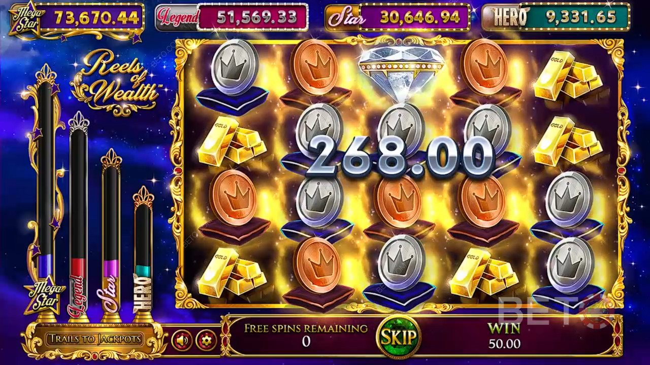 Saml jackpotsymboler for at vinde jackpots i gratisrunderne