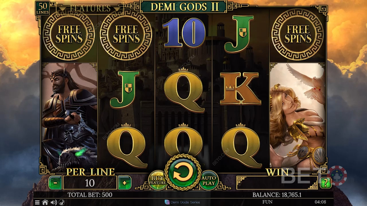 Udløs Gratis Spins-runden med 3 Free Spins-symboler