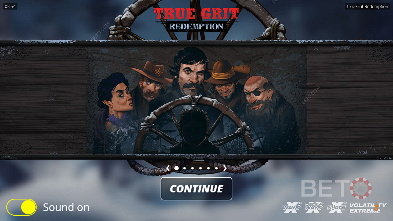 Nyd en mørk fortælling med kraftfulde funktioner på True Grit Redemption spilleautomaten