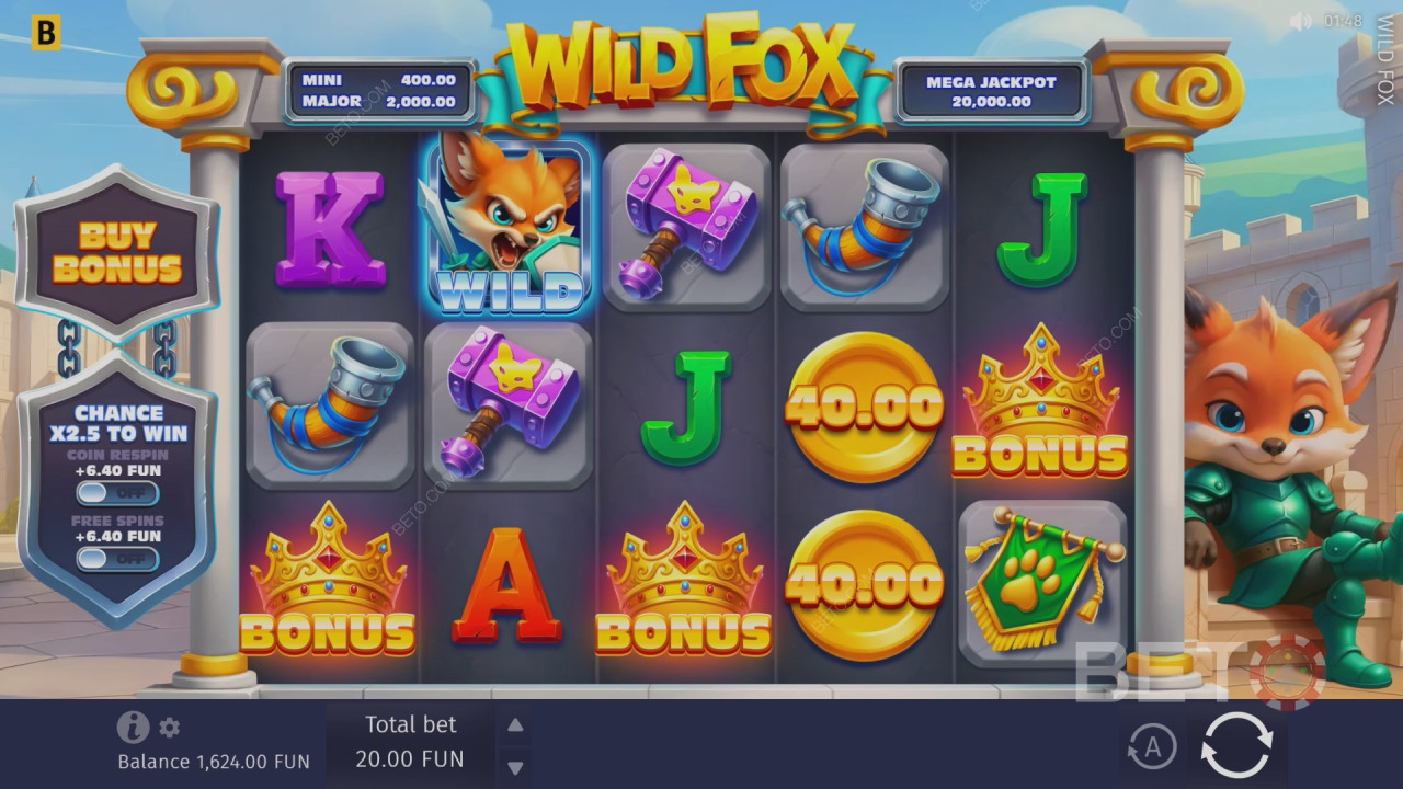 Wild Fox Anmeldelse af BETO Spilleautomater