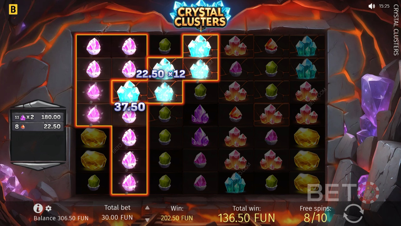 Skal du spille Crystal Clusters?