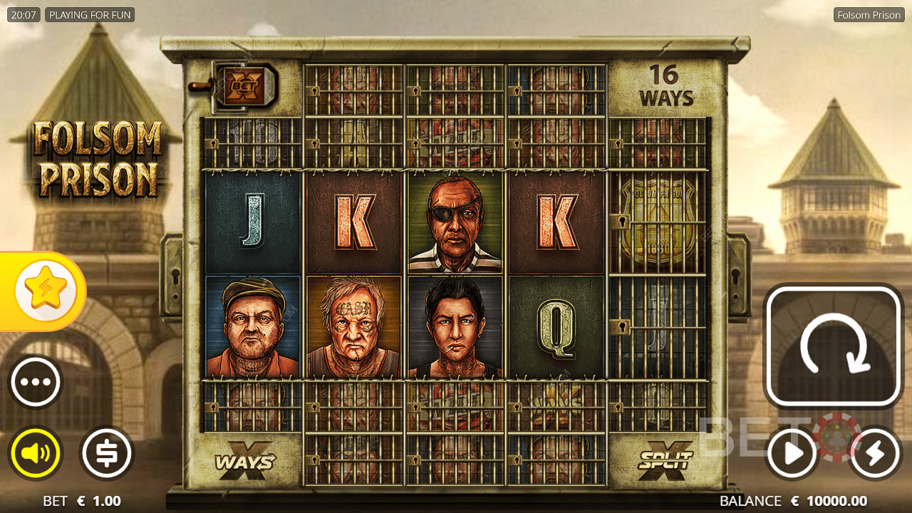 Lås op for positioner og vind stort på Folsom Prison online spillemaskinen