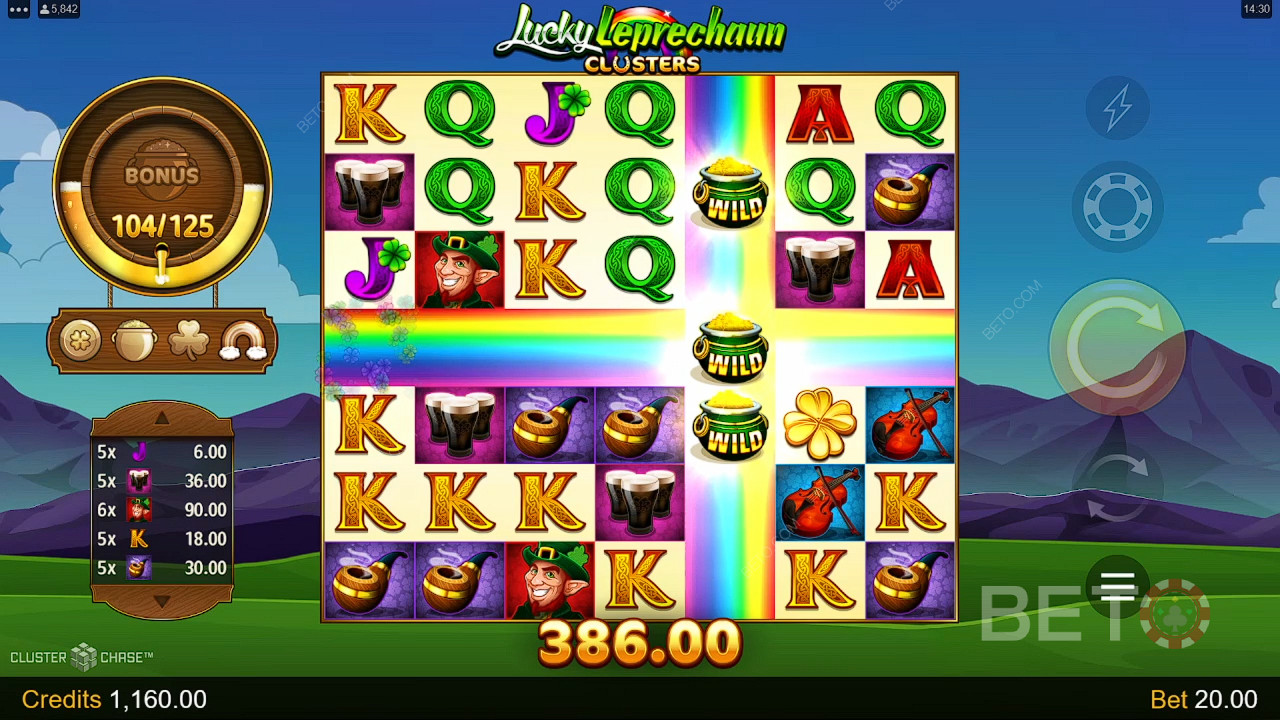 Lucky Leprechaun Clusters Spil For sjov
