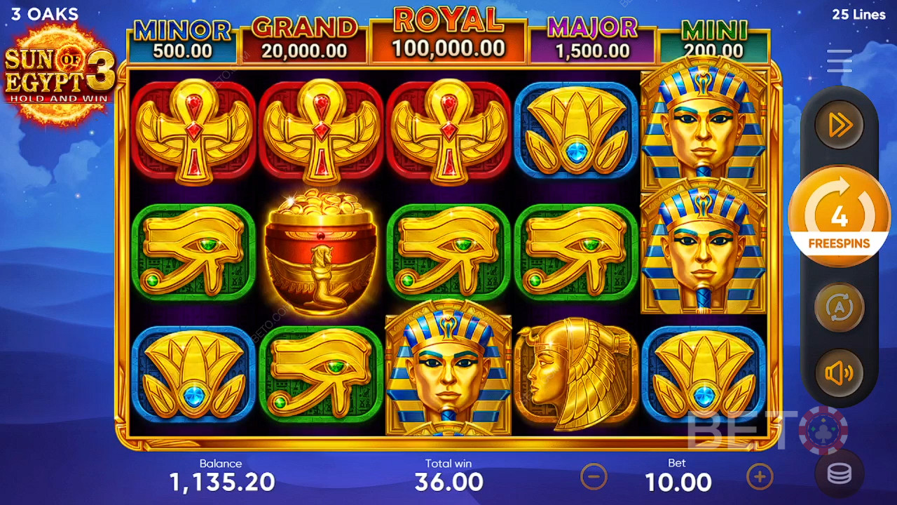 Sådan spiller du Sun of Egypt 3 fra Booongo