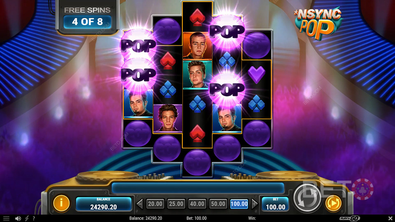 NSYNC Pop anmeldelse fra BETO Slots