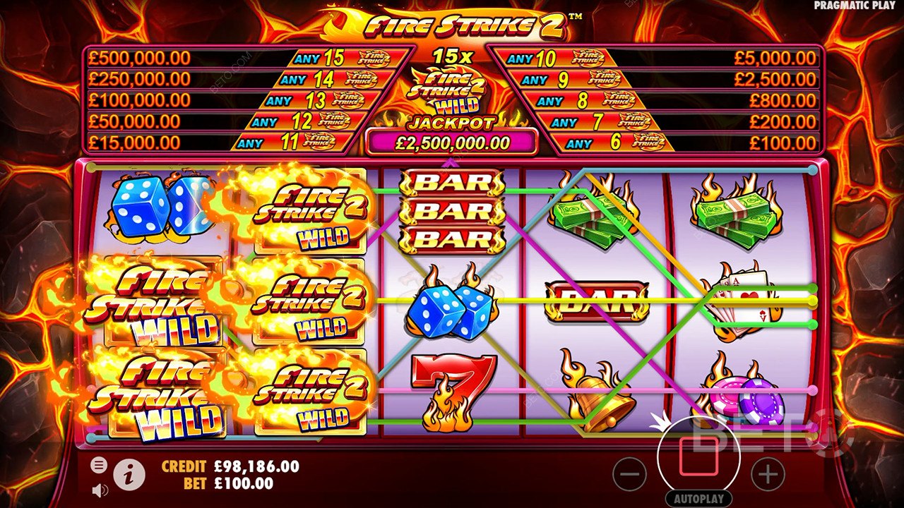 Fire Strike 2 Anmeldelse fra BETO Slots