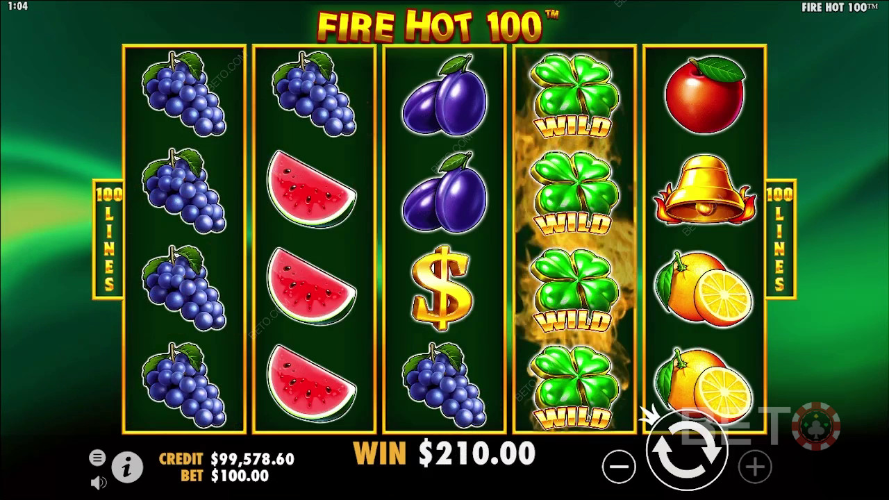 Fire Hot 100 Anmeldelse fra BETO Spilleautomater