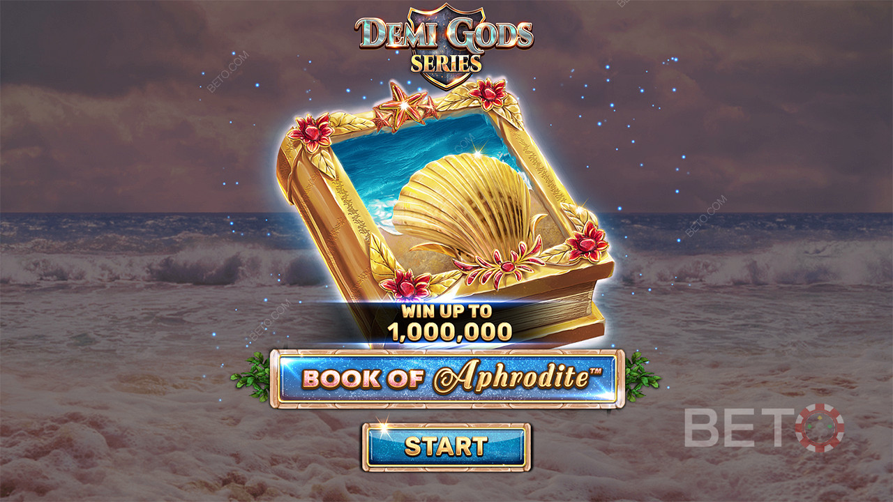 Nyd en Maksimal Gevinst på 10.000x din indsats på Book of Aphrodite spilleautomaten