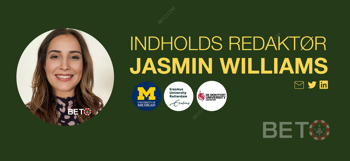 Jasmin Williams - Indholdsredaktør og ansvarlig for spillemaskiner og anmeldelser