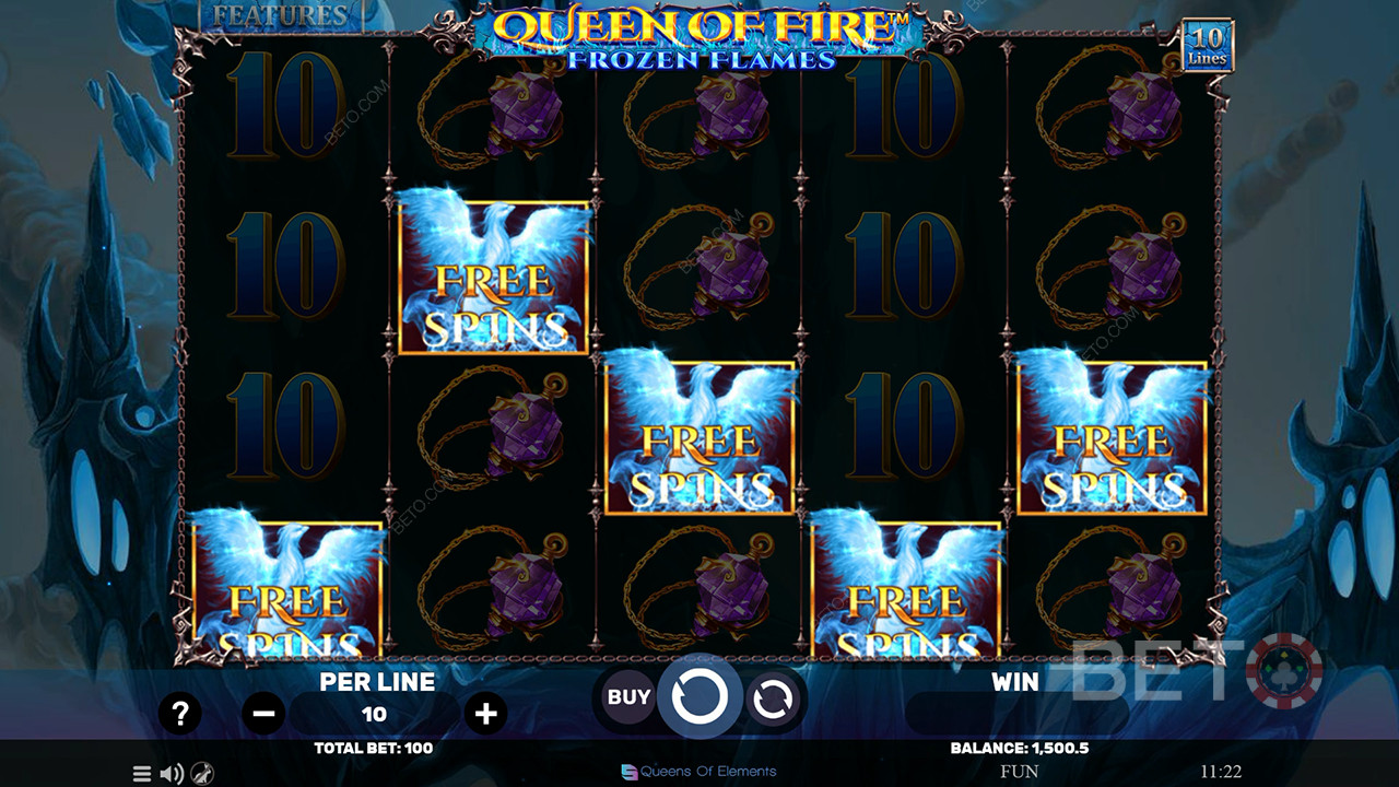 3 eller flere Free Spins-symboler udløser Gratis Spins