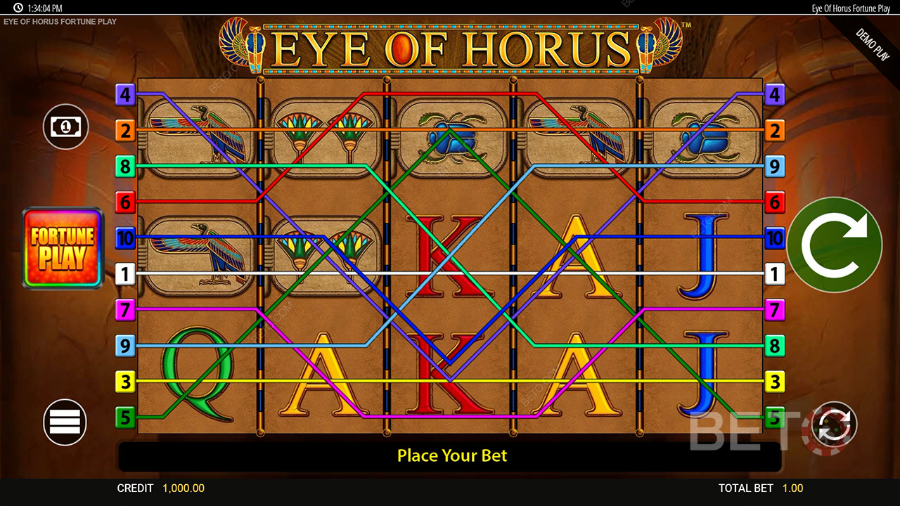 Sådan spiller du Eye of Horus Fortune Play fra Blueprint