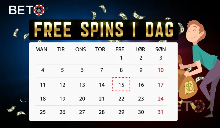 Free Spins bonusser til både nye og eksisterende spillere.