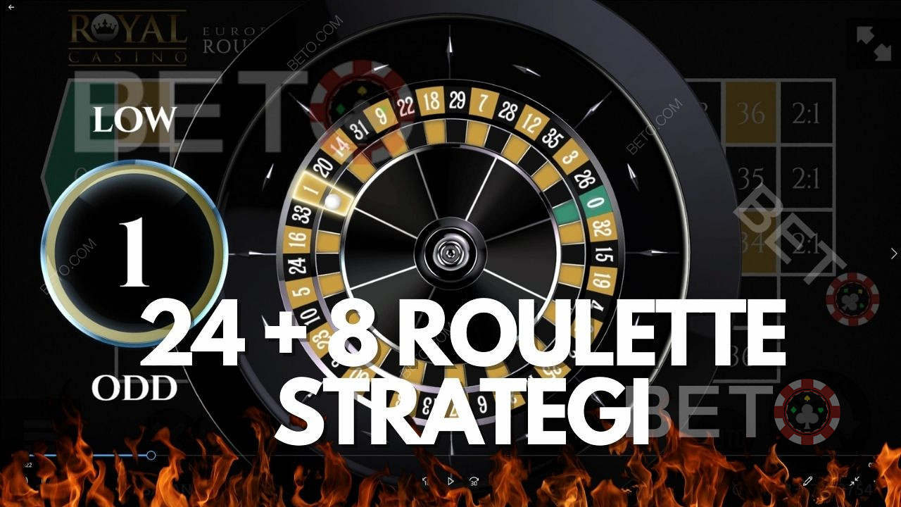 Find ud af, hvordan du effektivt bruger 24+8 Roulette strategien.