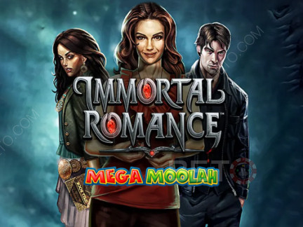 Spil Immortal Romance Mega Moolah gratis med jackpot