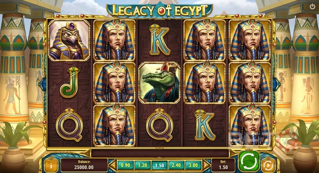 Eksempel på gameplay i Legacy Of Egypt