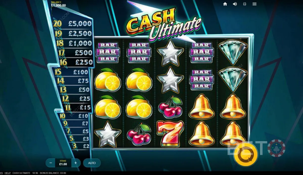 Eksempel på gameplay i Cash Ultimate