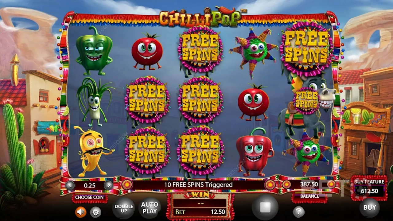 Eksempel på gameplay i den mexicansk inspirerede ChilliPop