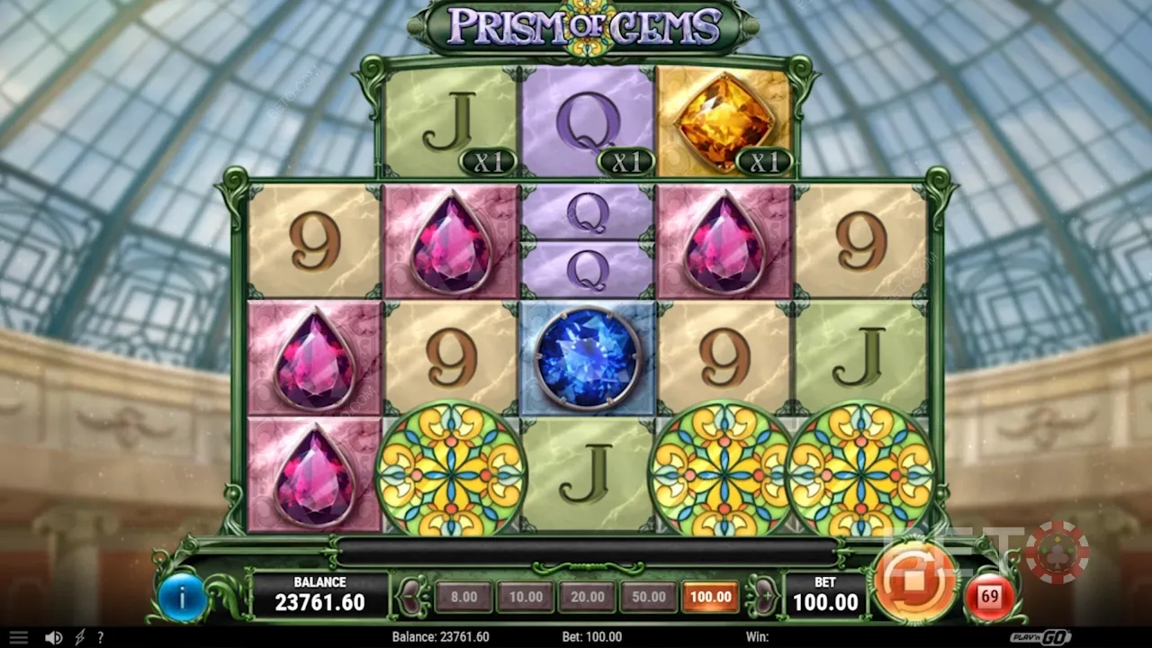 Eksempel på gameplay i Prism of Gems